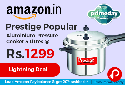 Prestige Popular Aluminium Pressure Cooker 5 Litre