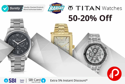 Titan Watches 50-20% off