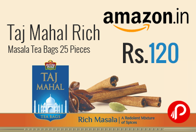 Taj Mahal Rich Masala Tea Bags 25 Pieces