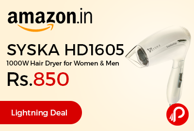 SYSKA HD1605 1000W Hair Dryer for Women & Men