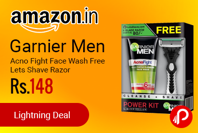 Garnier Men Acno Fight Face Wash Free Lets Shave Razor