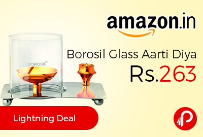 Borosil Glass Aarti Diya