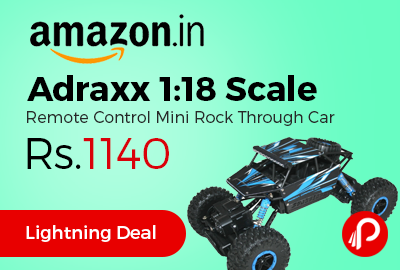 Adraxx 1:18 Scale Remote Control Mini Rock Through Car