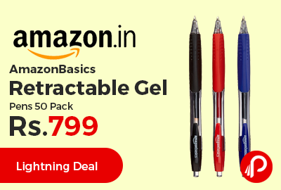 AmazonBasics Retractable Gel Pens 50 Pack
