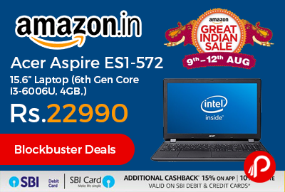 Acer Aspire ES1-572 15.6” Laptop