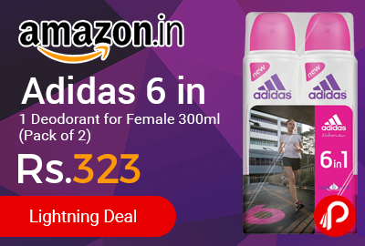 Adidas 6 in 1 Deodorant for Female 300ml