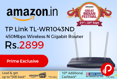 TP Link TL-WR1043ND 450Mbps Wireless N Gigabit Router