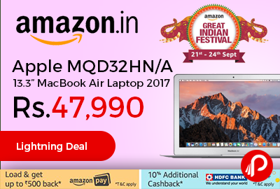 Apple MQD32HN/A 13.3” MacBook Air Laptop 2017