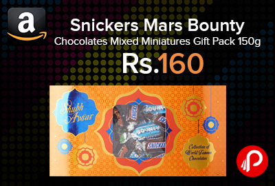 Snickers Mars Bounty Chocolates Mixed Miniatures Gift Pack 150g