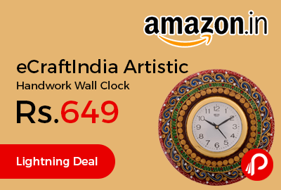 eCraftIndia Artistic Handwork Wall Clock