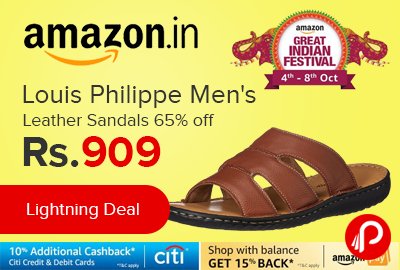 Louis Philippe Men's Leather Sandals