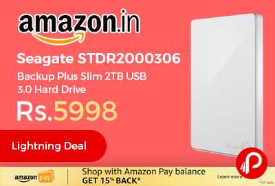 Seagate STDR2000306 Backup Plus Slim 2TB USB 3.0 Hard Drive