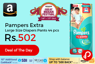 Pampers Extra Large Size Diapers Pants 44 Count