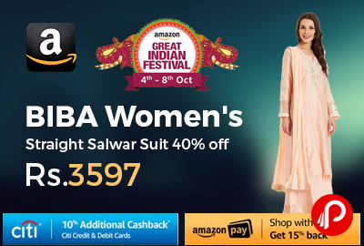 BIBA Women's Straight Salwar Suit