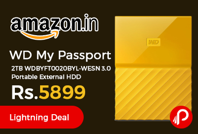 WD My Passport 2TB WDBYFT0020BYL-WESN 3.0 Portable External HDD