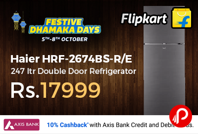 Haier HRF-2674BS-R/E 247 ltr Double Door Refrigerator