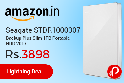 Seagate STDR1000307 Backup Plus Slim 1TB Portable HDD 2017