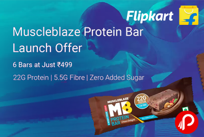 Muscleblaze MB Protein Bar Launching offer 6 Bars