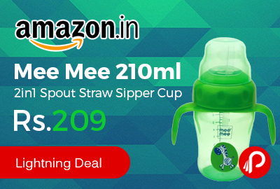 mee mee 210ml 2in1 spout straw sipper cup
