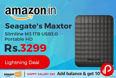 Seagate's Maxtor Slimline M3 1TB USB3.0 Portable HD