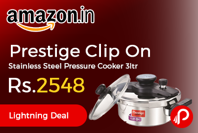 Prestige Clip On Stainless Steel Pressure Cooker 3ltr
