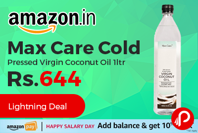 Max Care Cold Pressed Virgin Coconut Oil 1ltr