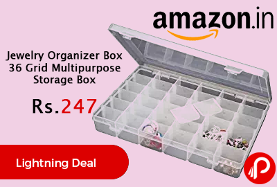 Jewelry Organizer Box 36 Grid Multipurpose Storage Box