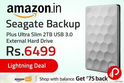 Seagate Backup Plus Ultra Slim 2TB USB 3.0 External Hard Drive