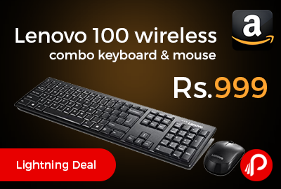 Lenovo 100 wireless combo keyboard & mouse