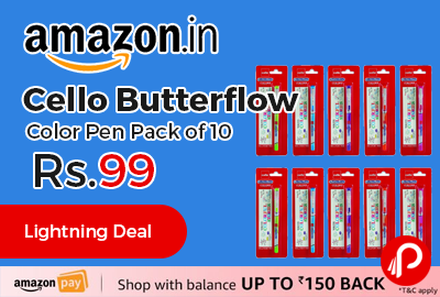 Cello Butterflow Color Pen Pack of 10