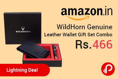 WildHorn Genuine Leather Wallet Gift Set Combo