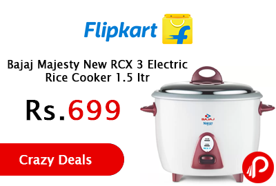 Bajaj Majesty New RCX 3 Electric Rice Cooker 1.5 ltr