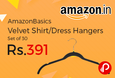AmazonBasics Velvet Shirt/Dress Hangers Set of 30
