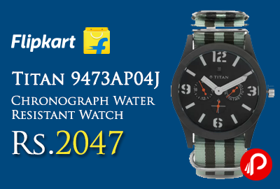Titan 9473AP04J Chronograph Water Resistant Watch
