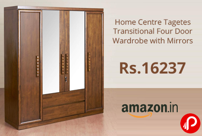 Transitional Four Door Wardrobe with Mirrors @ 16237 - Amazon India