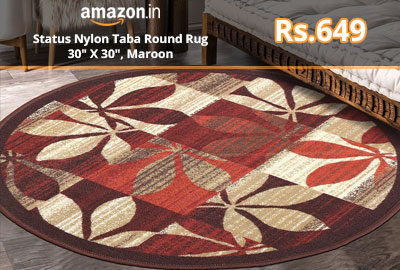 Status Nylon Taba Round Rug @ 649 - Amazon India