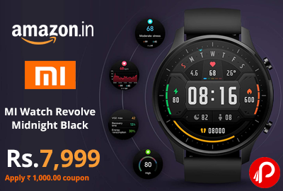 MI Watch Revolve Midnight Black @ 7,999 - Amazon India