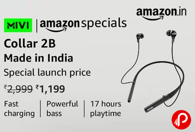 Mivi Collar 2B Wireless Earphones @ 1,199 - Amazon India