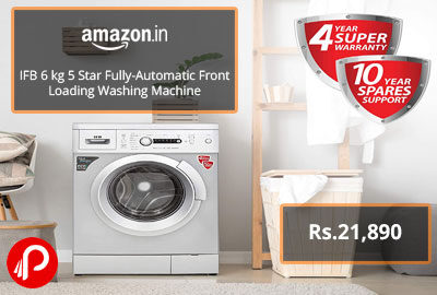 IFB 6 kg 5 Star Fully-Automatic Front Loading Washing Machine @ 21,890 - Amazon India