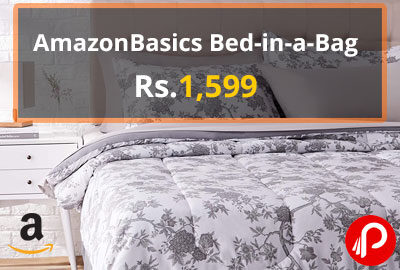 AmazonBasics Bed-in-a-Bag - Soft, Easy-Wash Microfiber @ 1,599 - Amazon India
