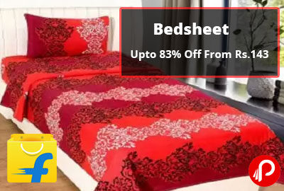 Bedsheet Upto 83% Off From Rs.143 - Flipkart