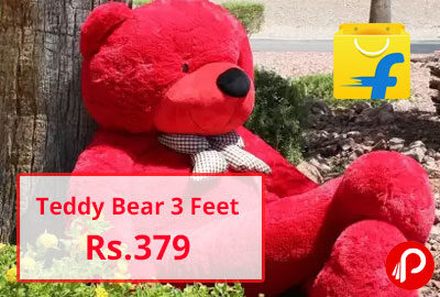 Red Teddy Bear 3 Feet @ 379 - Flipkart