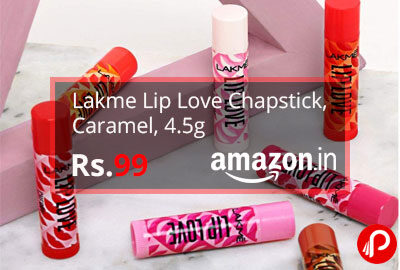 Lakme Lip Love Chapstick, Caramel, 4.5g @ 99 - Amazon India