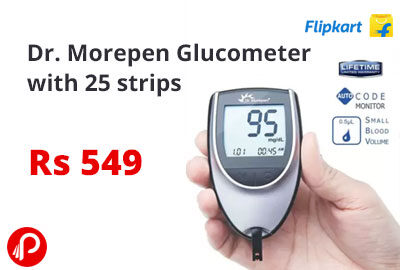 Dr. Morepen Glucometer with 25 strips @ 549 - Flipkart