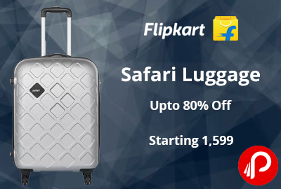 Upto 80% Off On Safari Luggage - Flipkart