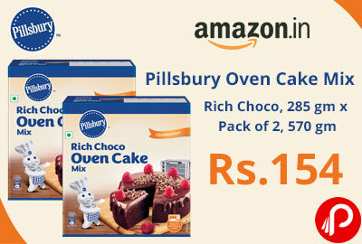 Pillsbury Oven Cake Mix, Rich Choco @ 154 - Amazon India