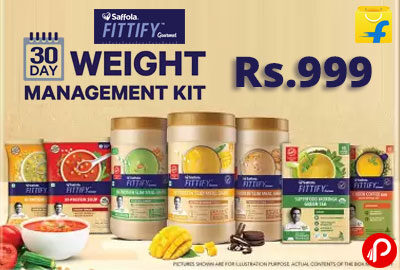 Saffola Fittify Gourmet 30 Day Weight Management Kit @ 999 - Flipkart