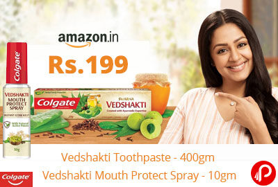 Colgate Vedshakti Combo (Toothpaste + Mouth Protect Spray) @ 199 - Amazon India