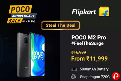 Poco M2 Pro @ 11,999 - Flipkart Poco Anniversary Sale