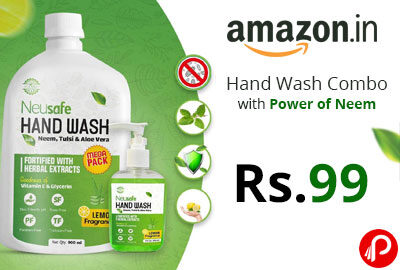 Neusafe Liquid Hand Wash Combo with Power of Neem @ 99 - Amazon India